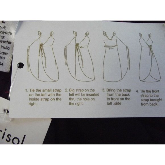 Marisol Maxi Dress Large Black Coral Red Floral Chiffon Wrap spaghetti straps NE - Picture 3 of 7